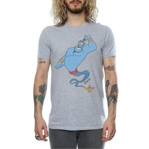 Aladdin Mens Classic Genie Heather T-Shirt / Heather Grey